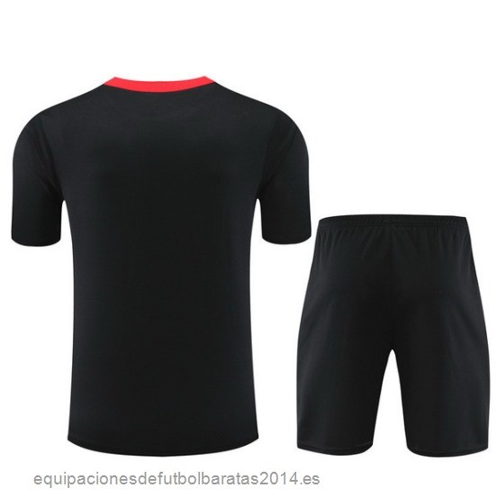 Nuevo Entrenamiento Conjunto Completo Portugal 2024 Negro Rojo Baratas